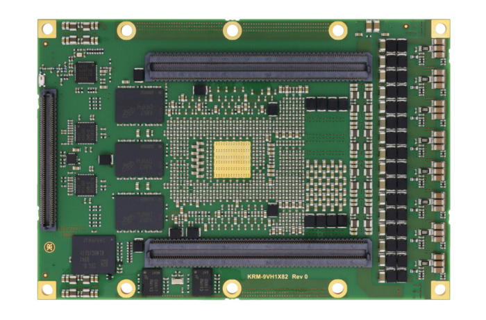 Bottom of KRM-9VH1X82 module featuring the AMD Xilinx Versal HBM.